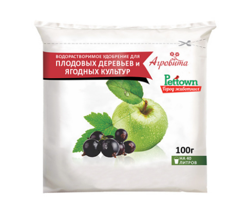 Удобрение "Агровита" Для плодовых деревьев и ягодных культур, 100 гр