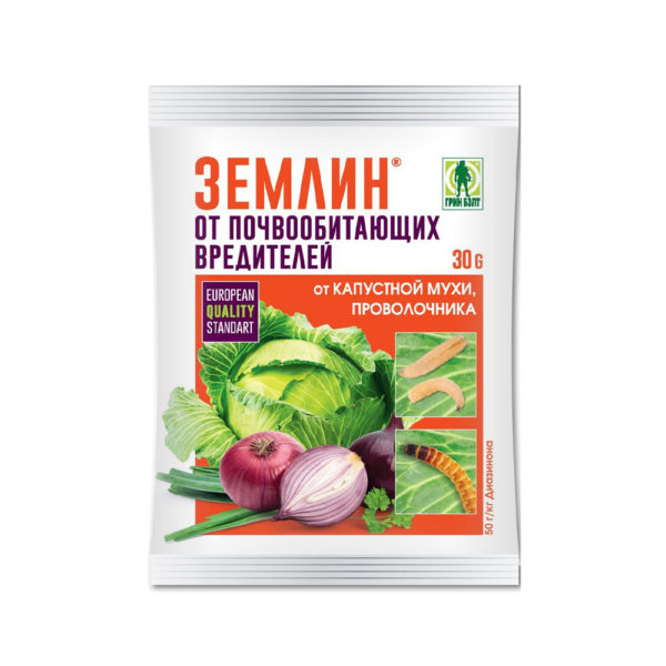 Землин, от проволочника и почвенных вредителей 30гр/100гр