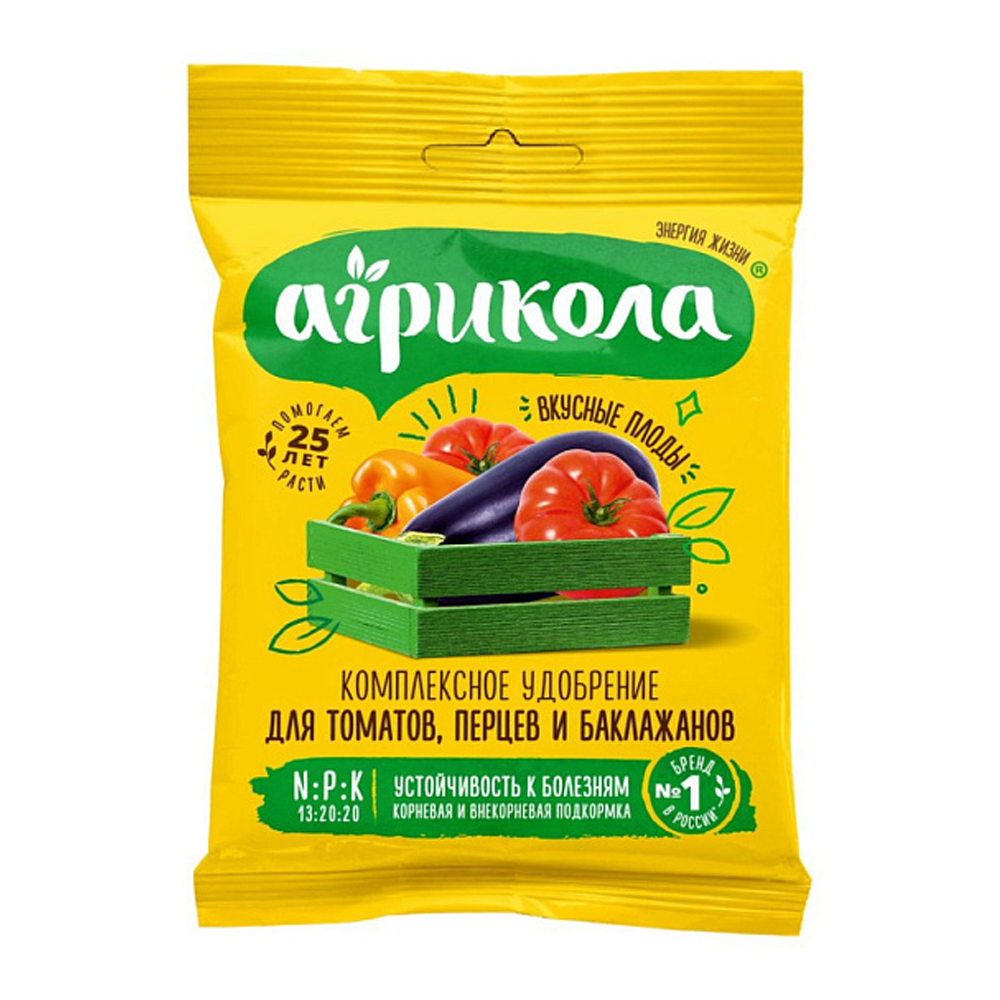 Удобрение "Агрикола" №3 Для томатов, перцев, баклажанов, пак. 50 гр