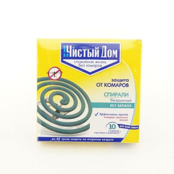 Спирали Чистый дом, от комаров, 10шт