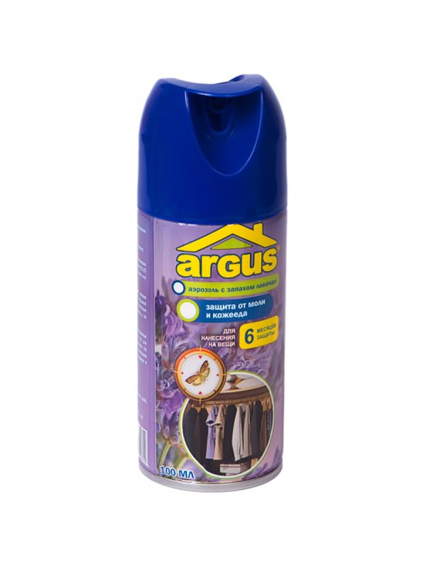 Аэрозоль Argus, от моли и кожееда, 100мл