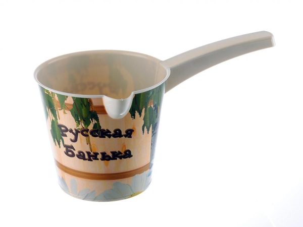 Ковш "Русская банька" 1.5л, со сливом, М4014
