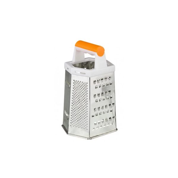 Тёрка металлическая 6-ти гранная, 22см, 885108, пласт.ручка, 1/1