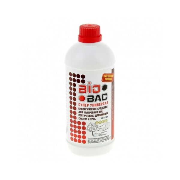 BIOBAC, БИОсредство для выгребных ям и септиков, 1л, универсал