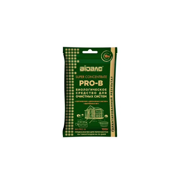 BIOBAC PRO-B биологическое средство для очистных систем, 100гр