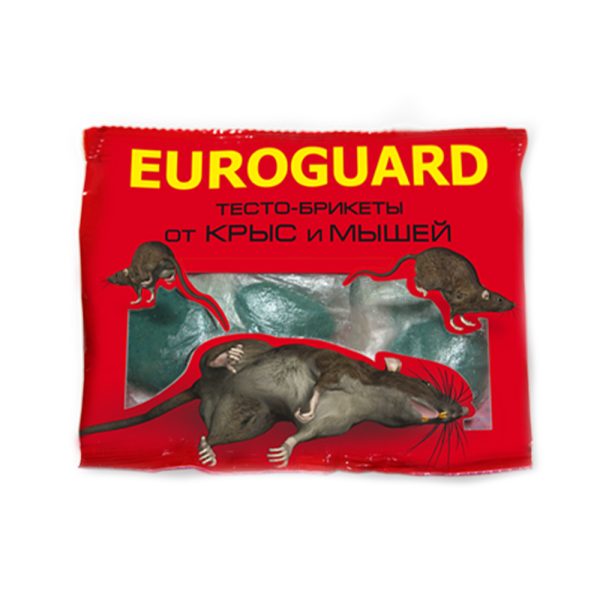 EUROGUARD - тесто брикеты от крыс, 100гр/200гр