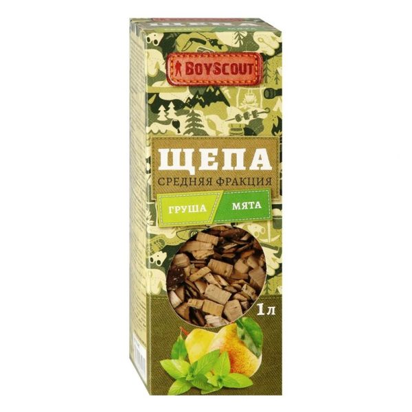 Щепа для копчения ГРУША/МЯТА, 1л