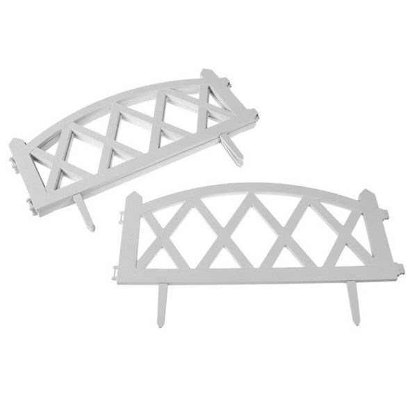 Ограждение декоративное MODERN GREENGO, 35*232 см, 4 секции, пластик, белый