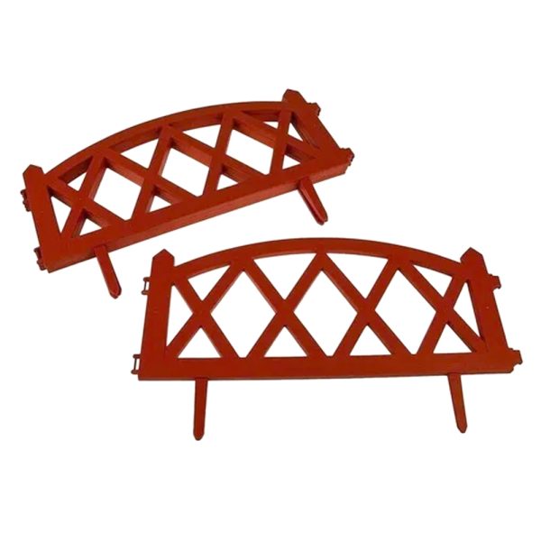 Ограждение декоративное MODERN GREENGO, 35*232см, 4 секции, пластик, терракот