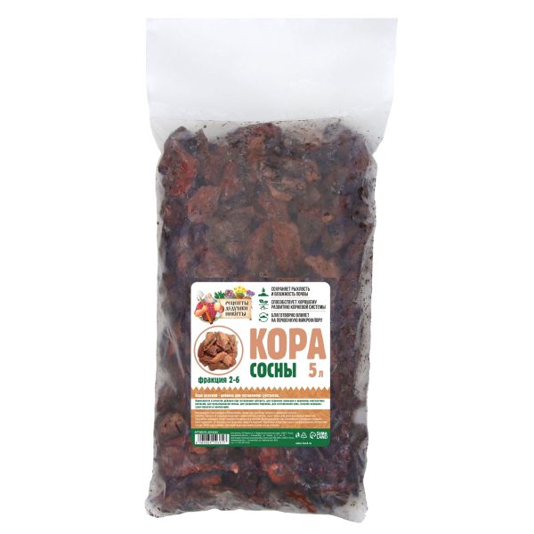 Кора сосны РЕЦЕПТЫ ДЕДУШКИ НИКИТЫ, фр. 2-6, 5 л