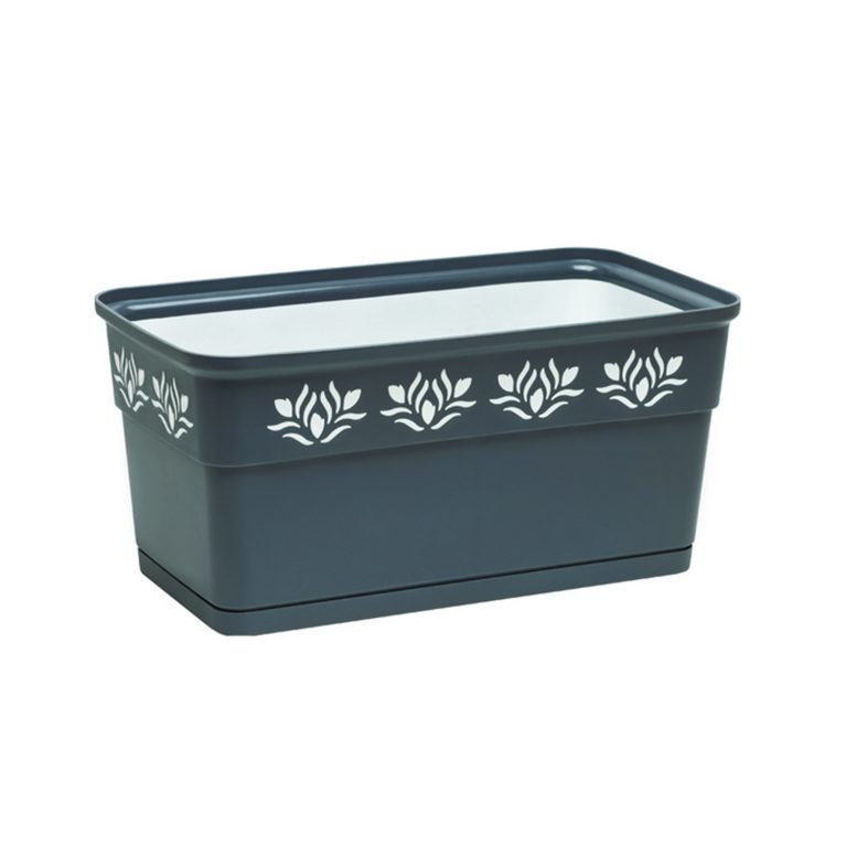 Балконный ящик ФЛЕР, 30 см, антрацит с поддоном