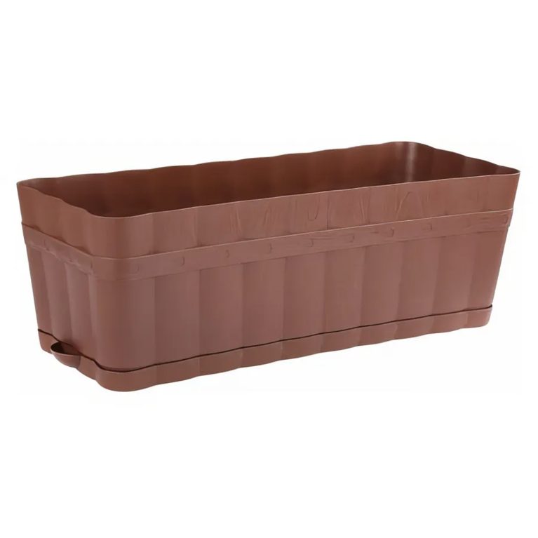 Балконный ящик ИЗЮМИНКА, 12 л, коричневый