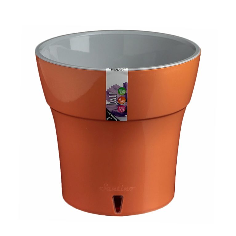 Кашпо 1,2л (персик-серый)
