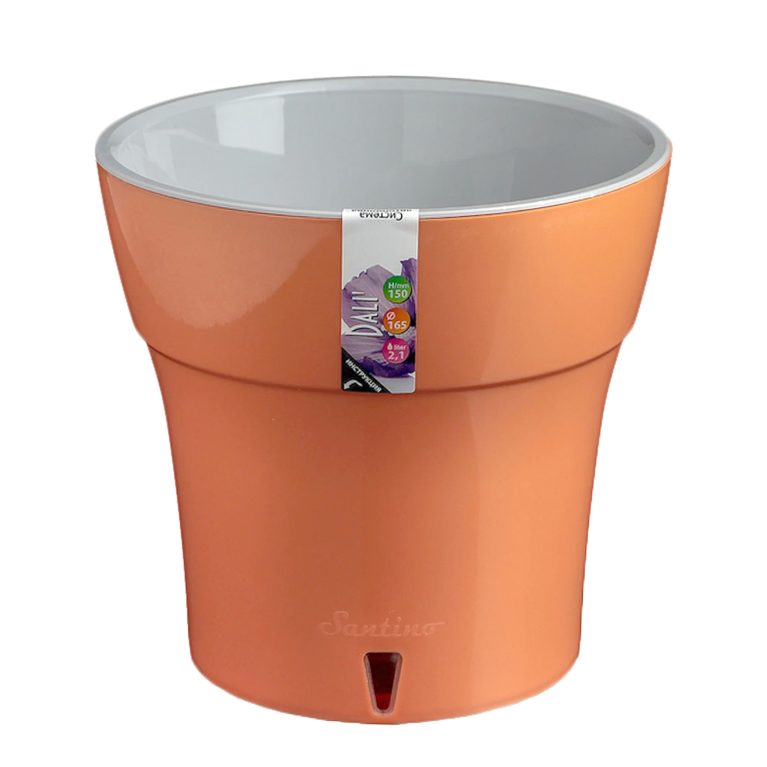 Кашпо 2,1л (персик-серый)