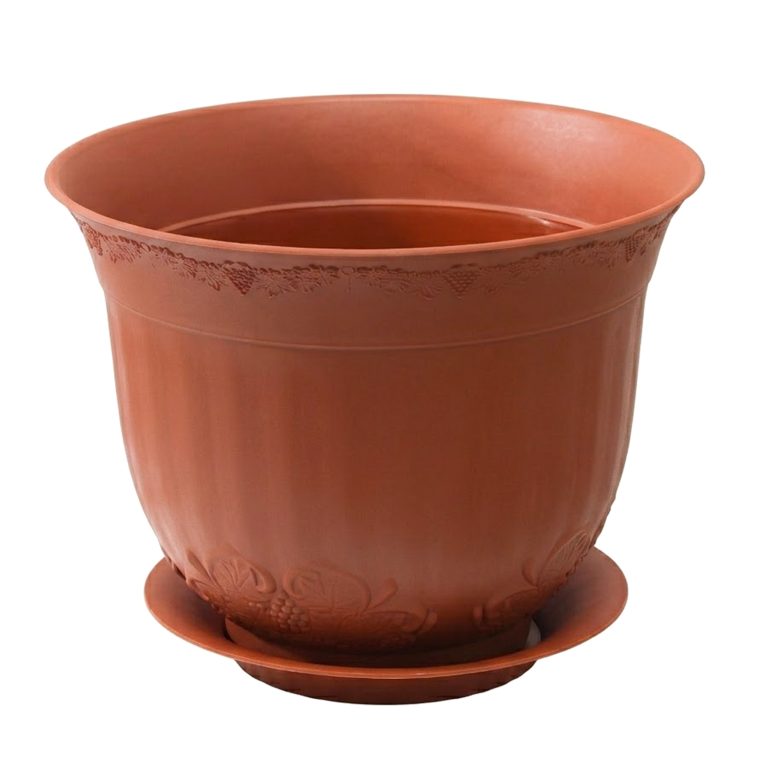 Кашпо АНГАРА 4,5л терракот с поддоном (Ангарск)