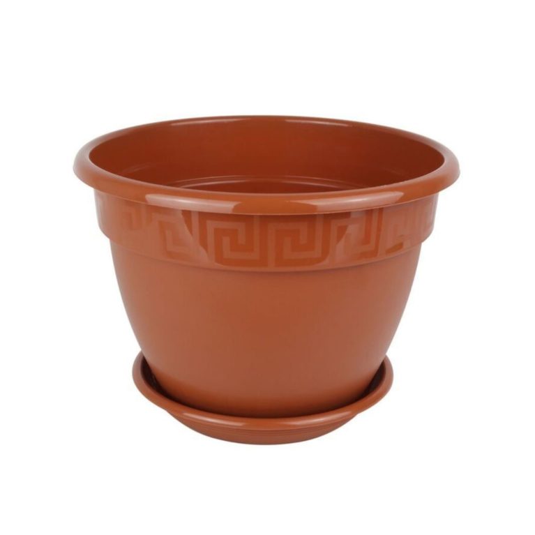 Кашпо АНТИК 1.6л, терракот, с поддоном