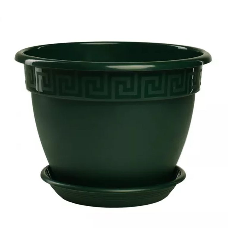 Кашпо Антик 3.6л, малахит с поддоном
