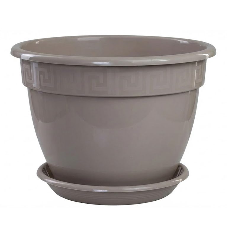 Кашпо Антик 4.9л, фраппе, с поддоном, 5Plast