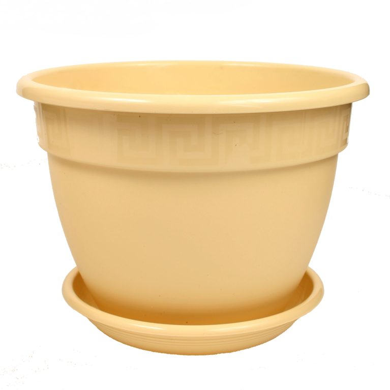 Кашпо Антик 4,5 л, бежевый, с поддоном