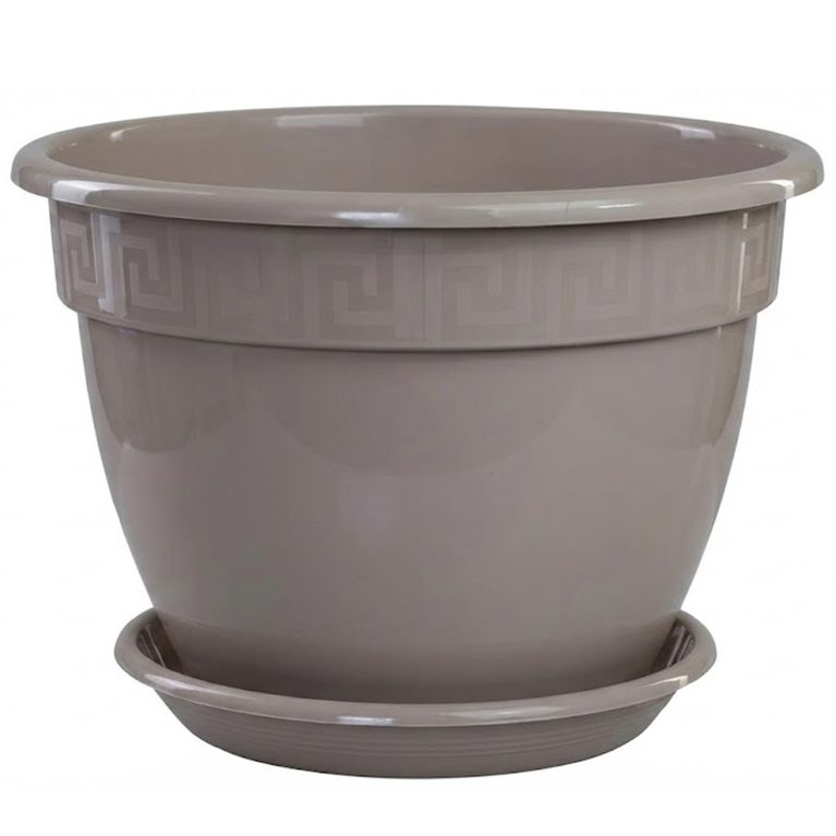 Кашпо Антик 7,2 л, фраппе с поддоном