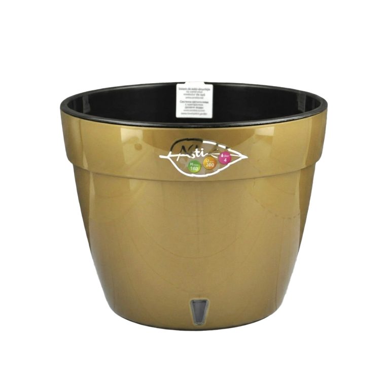 Кашпо АСТИ 2,5л (чер-зол)