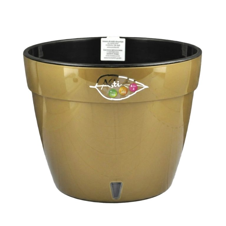 Кашпо АСТИ 4л (золото-черный)