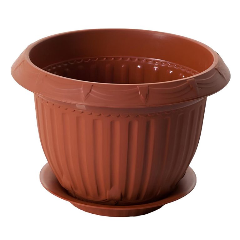 Кашпо Байкал (8л) терра с поддоном 1,5 (Ангарск)