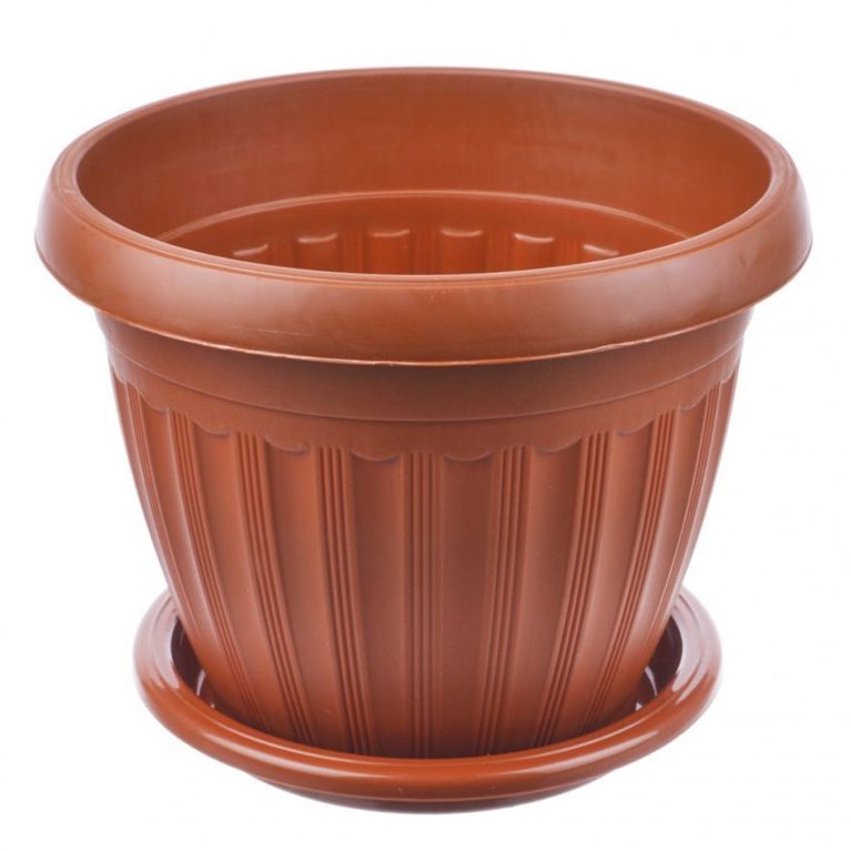 Кашпо Баргузин (6,5 л) терра с поддоном (Ангарск)