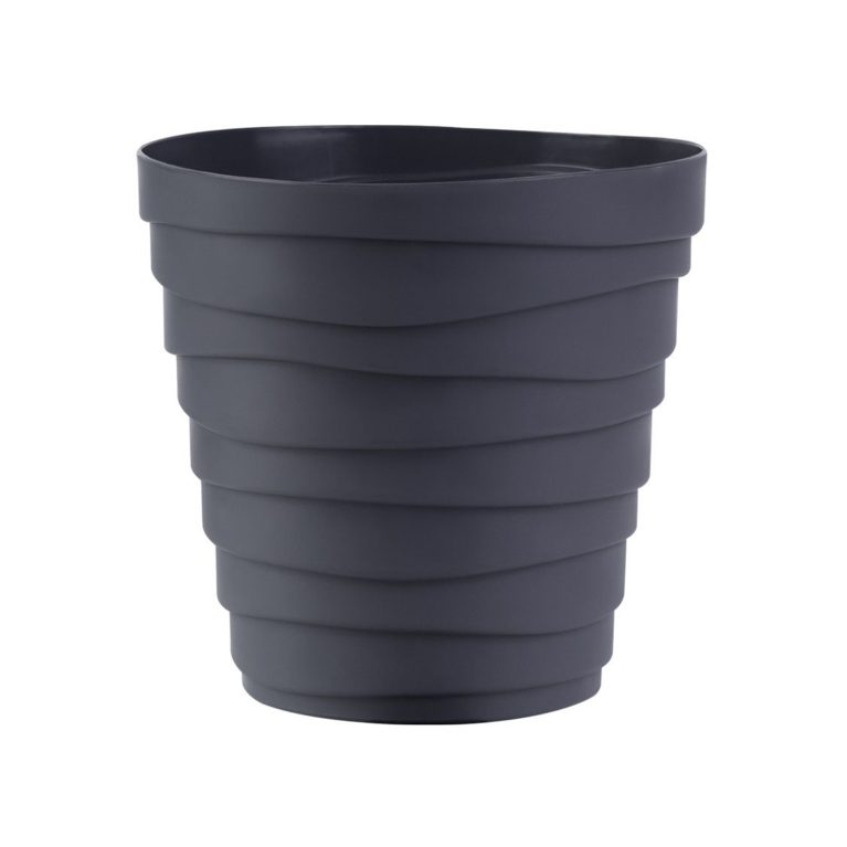 Кашпо БАРХАН 1.4л, антрацит, КШ4316