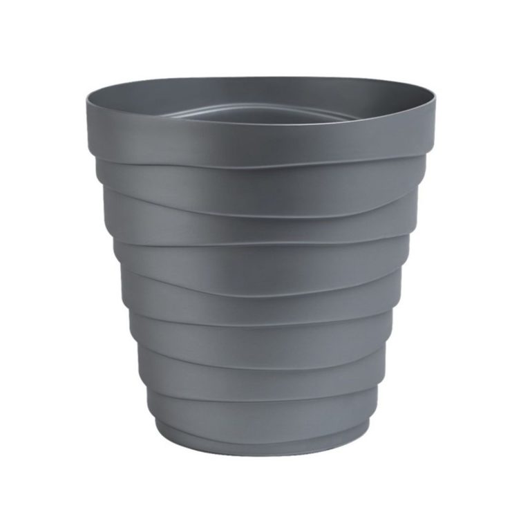 Кашпо БАРХАН 1.4л, серебряный, КШ4388