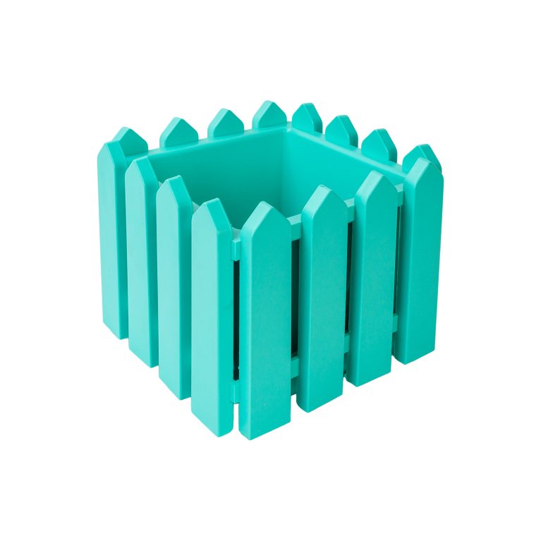 Кашпо ЛАРДО квадратное малое Бирюзовый