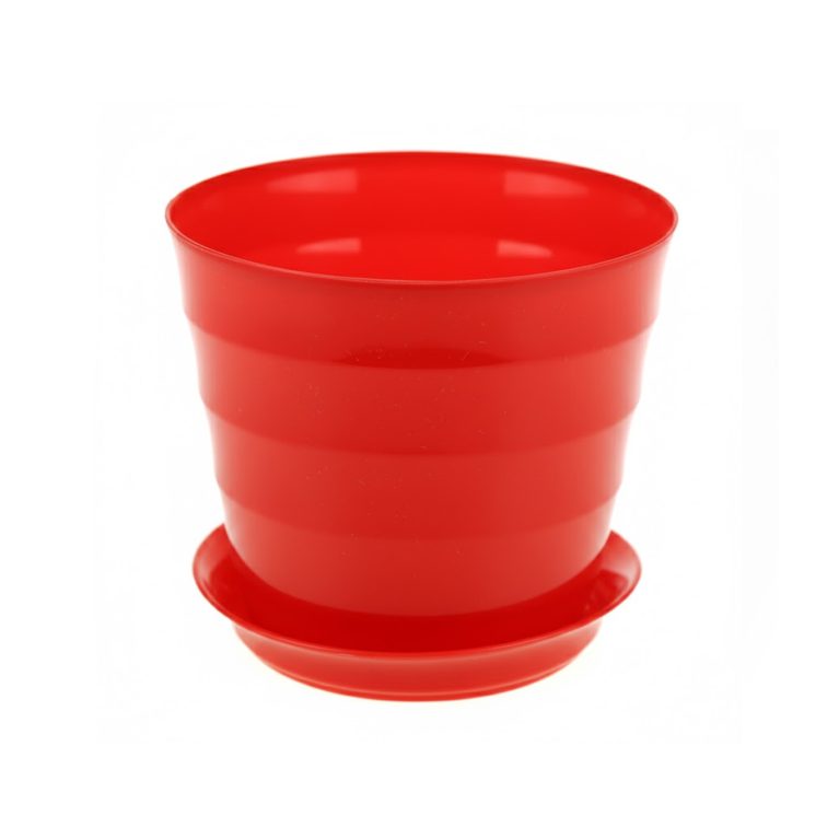 Кашпо ЛАУРА, 0,7л красный