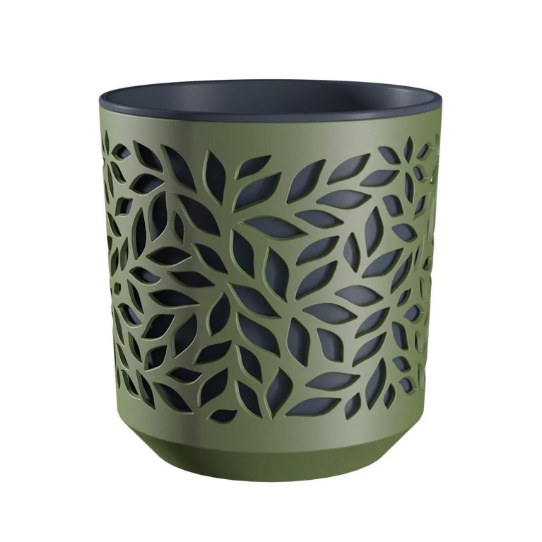 Кашпо LEAVES, 2,25 л, оливка-антрацит