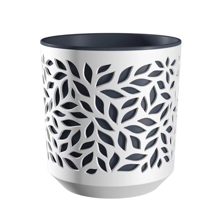 Кашпо LEAVES, 2,5 л, белый-антрацид