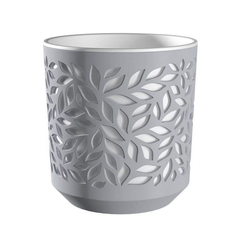Кашпо LEAVES, 2,5 л, серо-белое