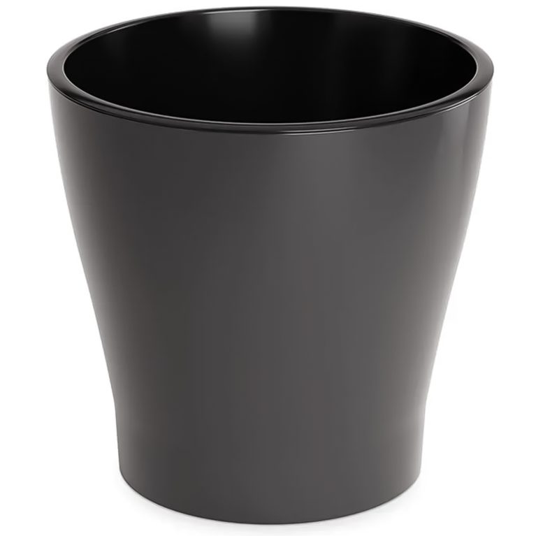 Кашпо ЛЕЯ 17л, графитовый, двойной с автополивом, М8866