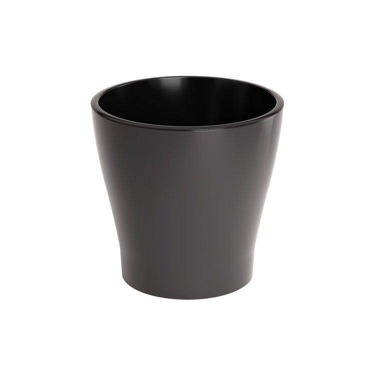 Кашпо ЛЕЯ 2,2л, графит, двойной с автополивом, М8831