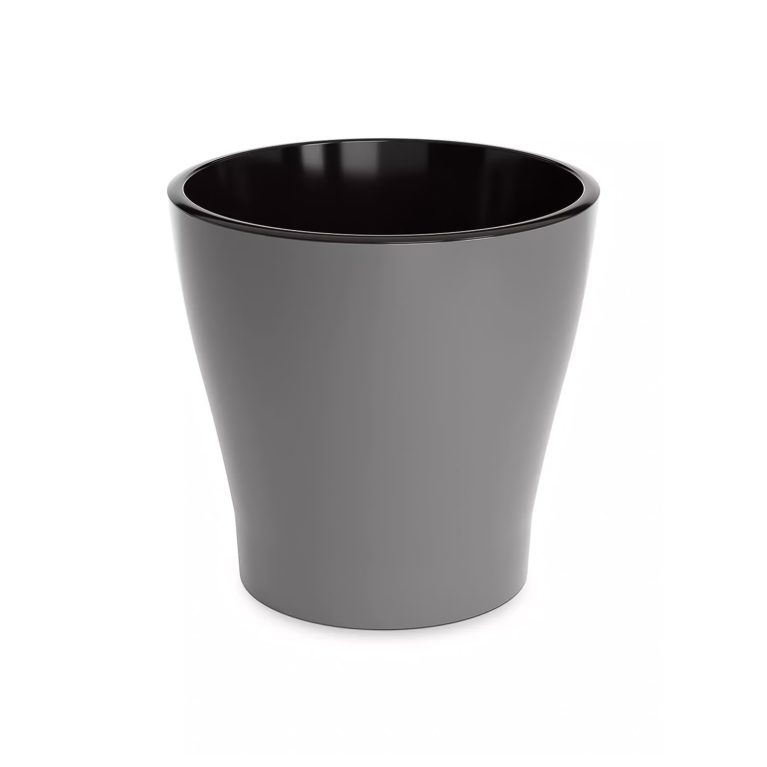 Кашпо ЛЕЯ 3.6л, серый, двойной с автополивом, М7935