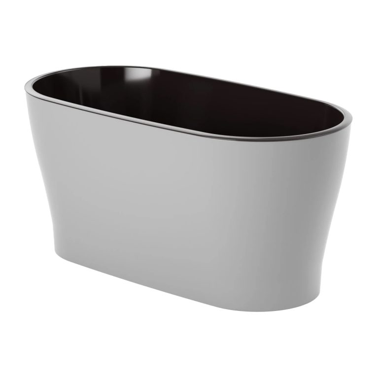 Кашпо ЛЕЯ, 4л, серый, овал