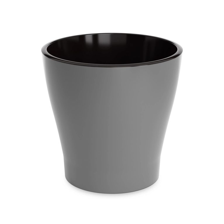 Кашпо ЛЕЯ 5л автополив серый
