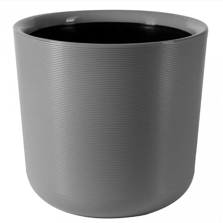 Кашпо ЛИОН 16.6л, серый муссон, 1