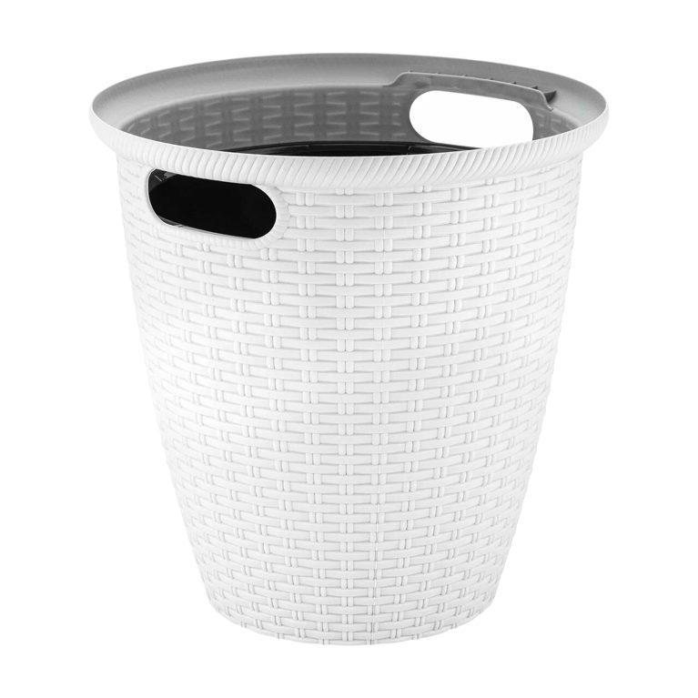 Кашпо напольное RATTAN 30л, D-380, внут. гор 16л белос жасмин