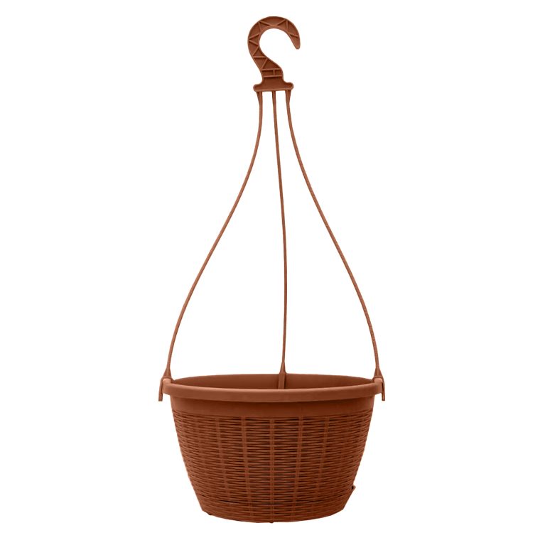 Кашпо подвесное РОТАНГ 4,5 л карамель арт.9147