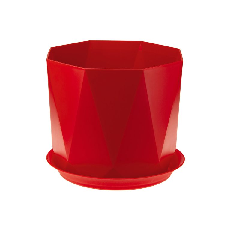 Кашпо ПРИЗМА D175мм 2,6л красный