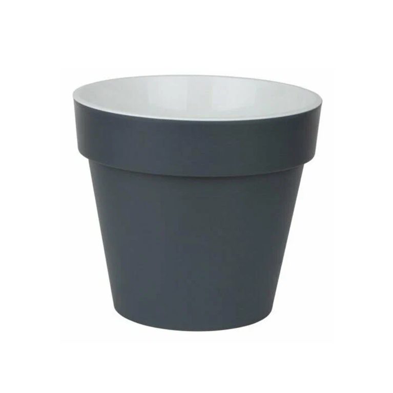 Кашпо Протея 1.4л, антрацит-белый, Ливингрин