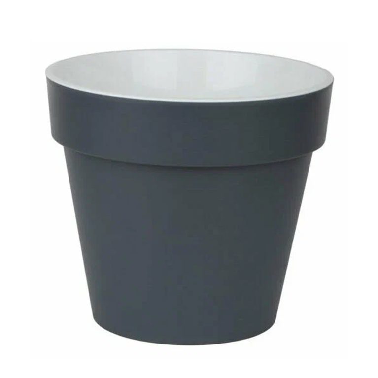 Кашпо Протея 3,7 л, антрацит-белый, Ливингрин