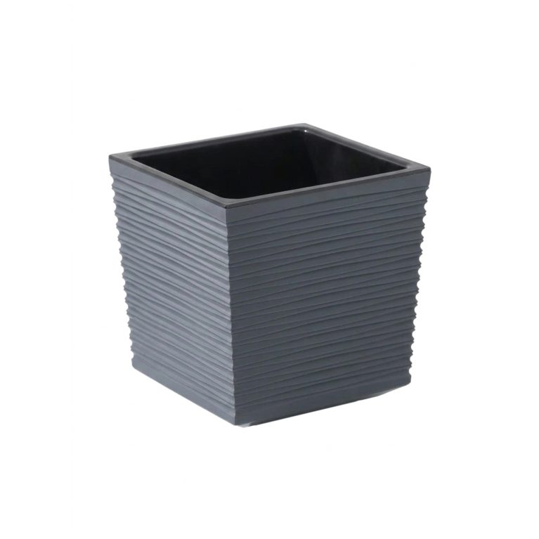 Кашпо СТИЛЬ, 1,5 л, светло-серый, с вкладышем