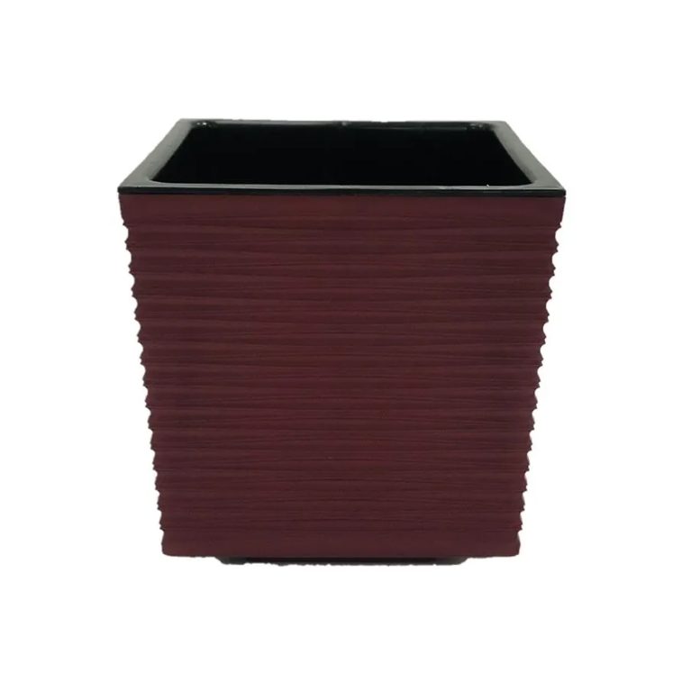 Кашпо СТИЛЬ, 3 л, темно-вишневый, с вставкой