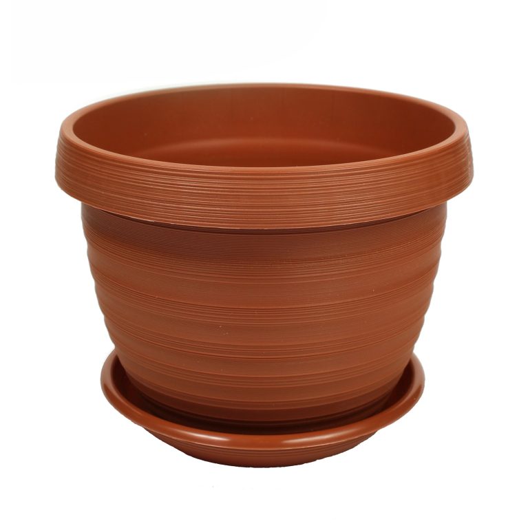 Кашпо Толедо, 2л, терракот, с поддоном, 5Plast