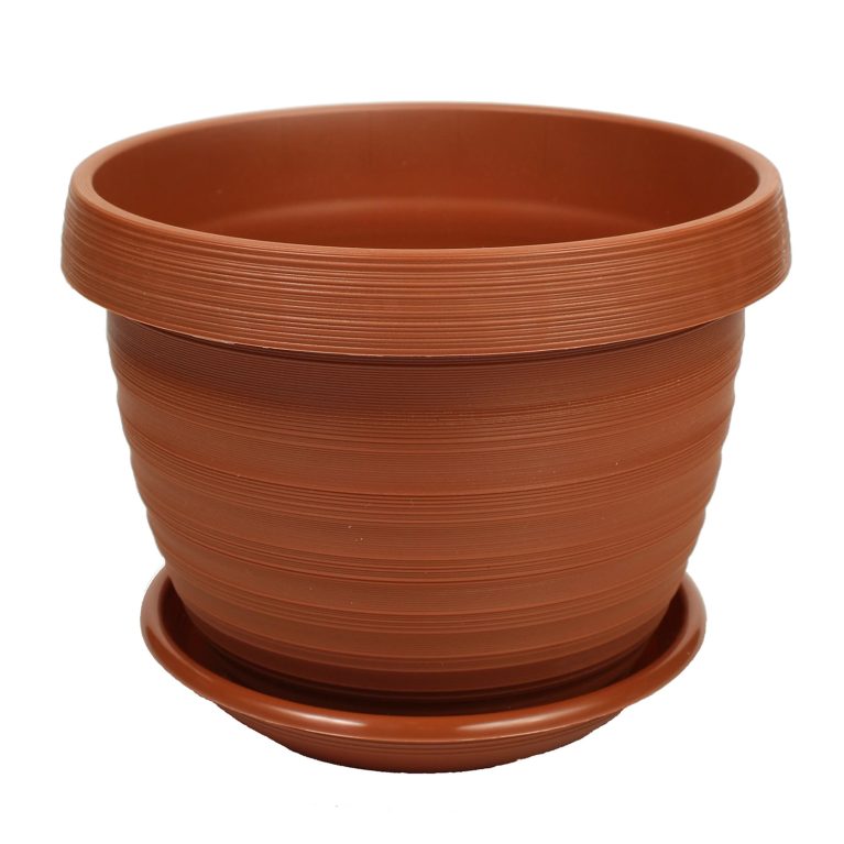 Кашпо Толедо, 3 л, терракот, с поддоном, 5Plast